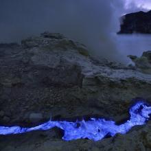 With a blue flame: conquering the Ijen volcano on the island of Java